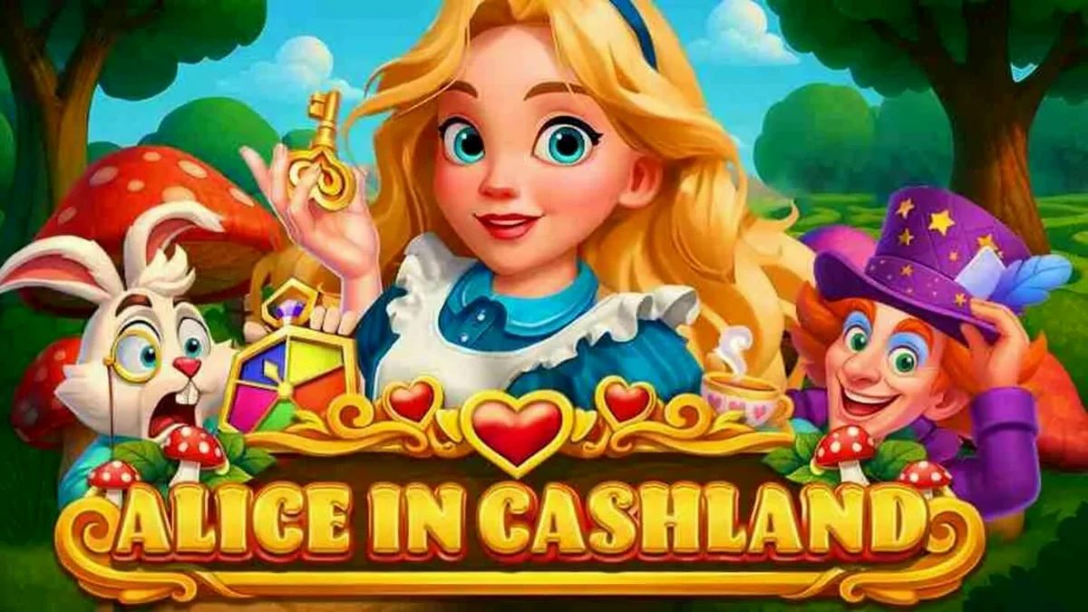 Interface do jogo Alice in Cashland em um smartphone moderno