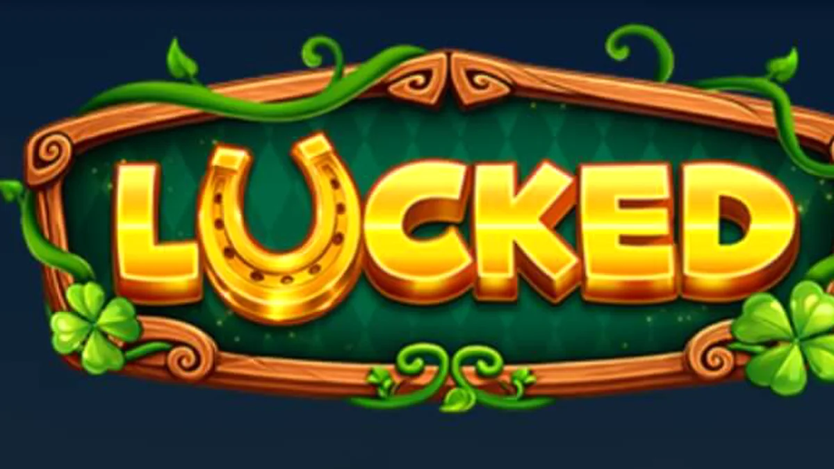 Cenário vibrante e mágico do slot Lucked com elementos da cultura irlandesa